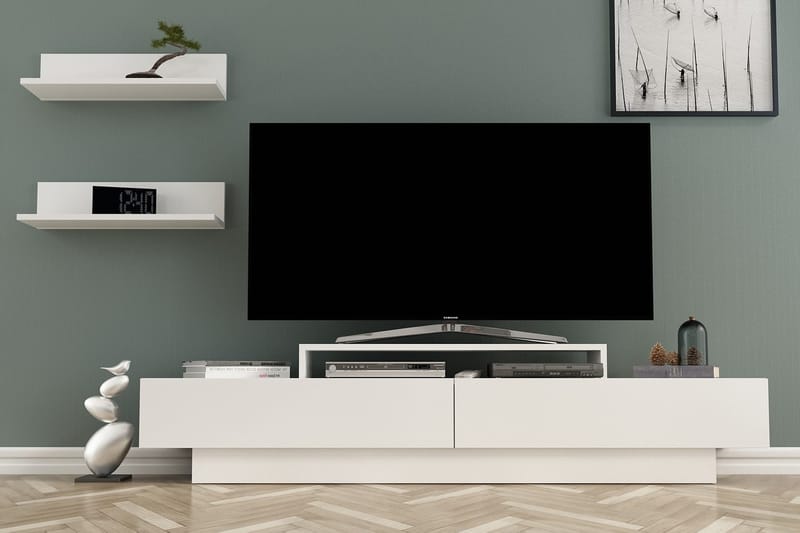 TV-Benk Dumö 180 cm - Hvit - Møbler - TV- & Mediamøbler - TV-møbelsett
