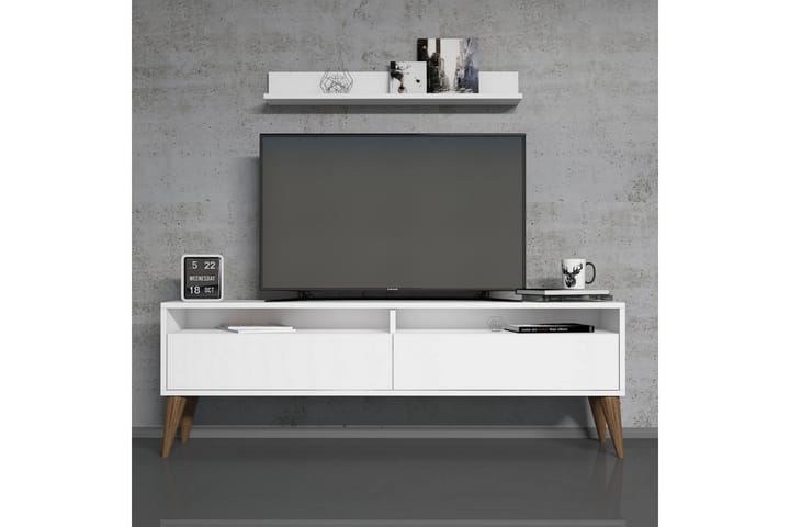 TV-møbelsett Nyarai 150 cm - Ekstra Hvit - Møbler - TV- & Mediamøbler - TV-møbelsett
