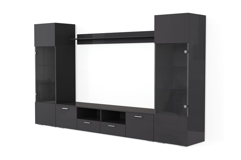 Tv-Møbelsett Rhue 41x240 cm - Glass/Grå - Møbler - TV- & Mediamøbler - TV-møbelsett