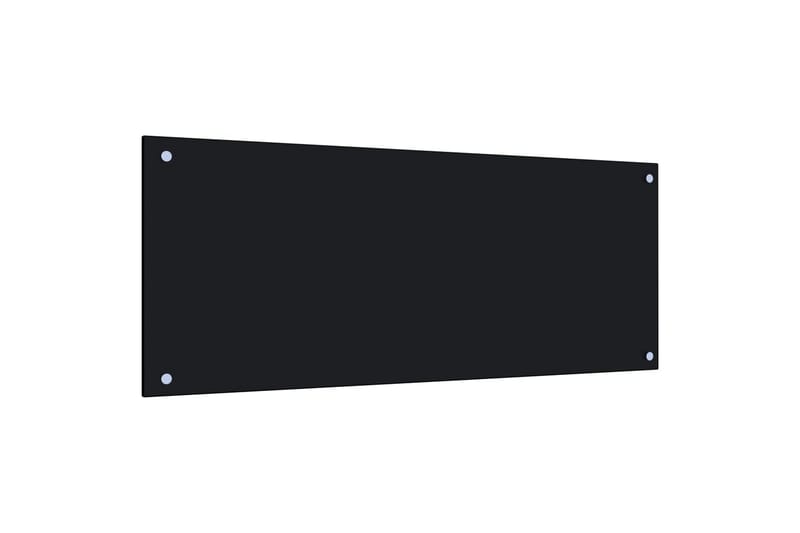 Kjøkkenplate svart 100x40 cm herdet glass - Svart - Oppbevaring - Oppbevaringsmøbler - Sideboard & skjenk