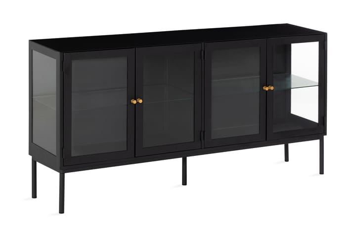 Sideboard Mozer 45x160 cm - Transparent/Svart - Møbler - Oppbevaring - Sideboard & skjenk