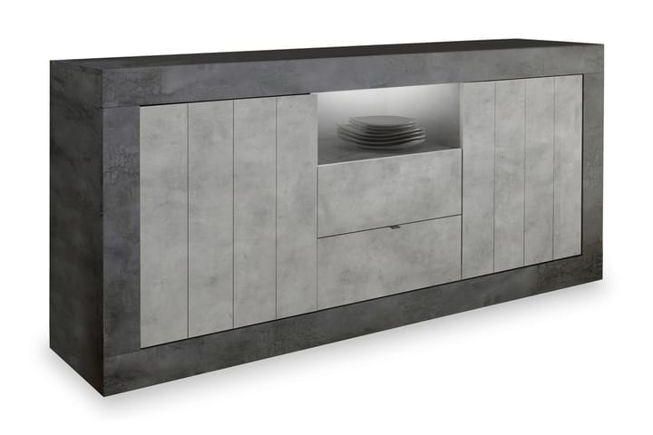 Skjenk Calpino 184 cm - Grå - Møbler - Oppbevaring - Sideboard & skjenk