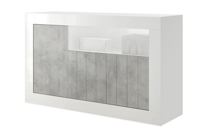 Skjenk Calpino Medio 138 cm - Hvit|Grå - Møbler - Oppbevaring - Sideboard & skjenk
