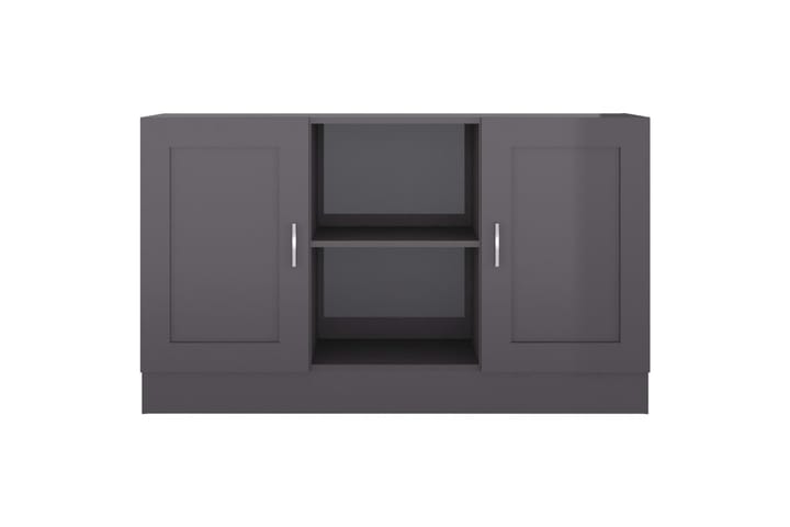 Skjenk høyglans grå 120x30,5x70 cm sponplate - Grå - Møbler - Oppbevaring - Sideboard & skjenk
