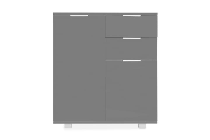 Skjenk høyglans grå 71x35x76 cm sponplate - Grå - Møbler - Oppbevaring - Oppbevaringsskap