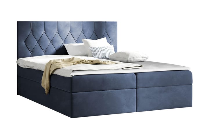 Kontinentalseng 164x208 cm - Blå - Møbler - Senger - Komplett sengepakke