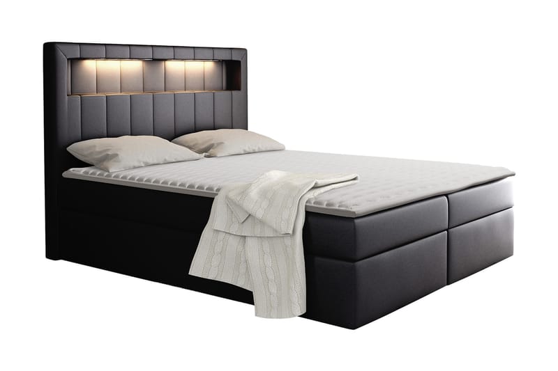 Kontinentalseng Carrubbo 120x200 cm - Svart - Møbler - Senger - Komplett sengepakke