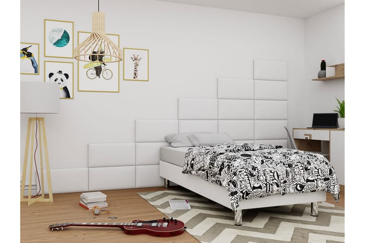 Kontinentalseng Forenza 120x200 cm+Panel 60 cm - Hvit - Møbler - Senger - Komplett sengepakke