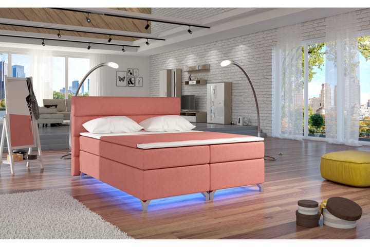 Rammeseng Lolloz 180x200 cm - Rosa - Møbler - Senger - Komplett sengepakke