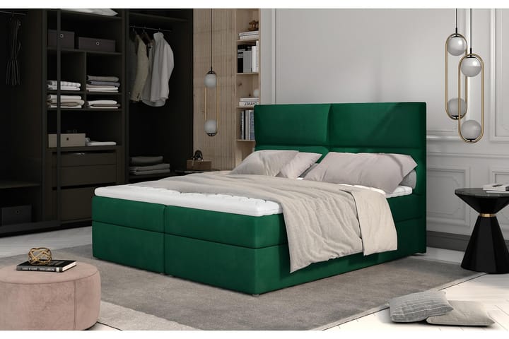 Sengepakke Epenede 160x200 cm - Grønn - Møbler - Senger - Komplett sengepakke