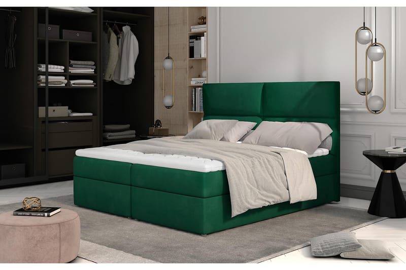 Sengepakke Epenede 180x200 cm - Grønn - Møbler - Senger - Komplett sengepakke