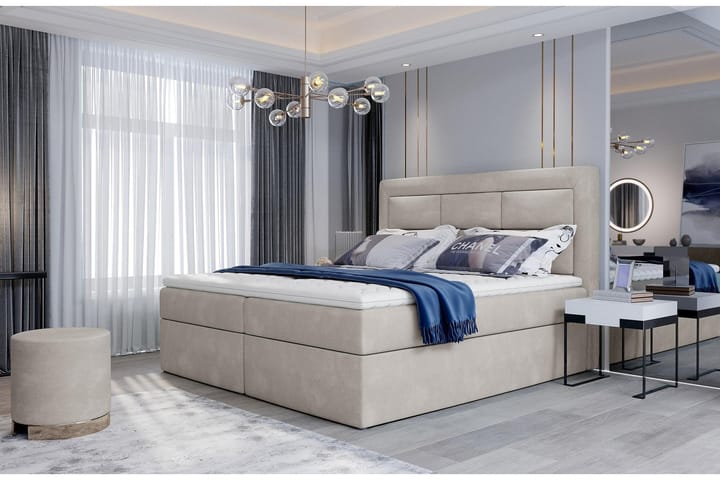 Sengepakke Montalon 160x200 cm - Beige - Møbler - Senger - Komplett sengepakke