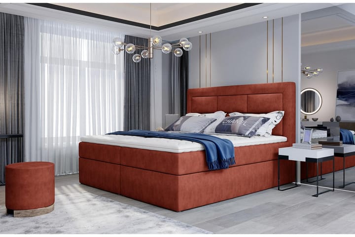 Sengepakke Montalon 180x200 cm - Rød - Møbler - Senger - Komplett sengepakke