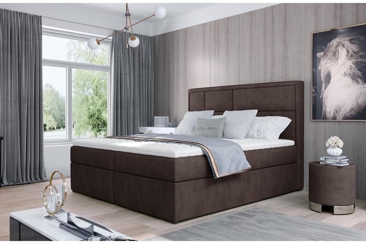 Sengepakke Varrains 160x200 cm - Brun - Møbler - Senger - Komplett sengepakke