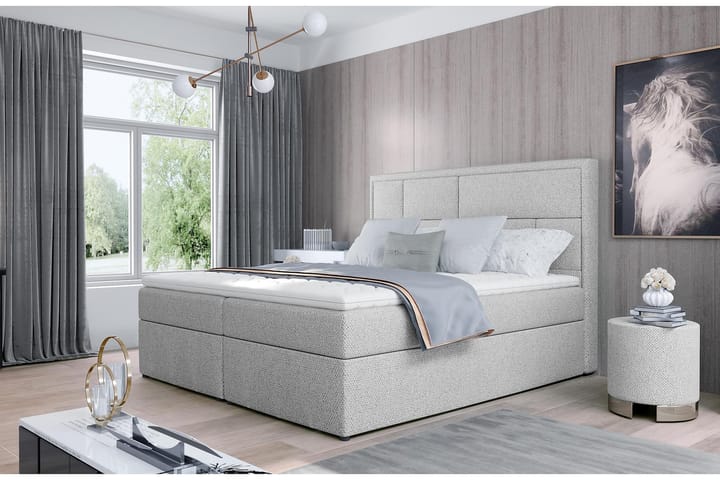 Sengepakke Varrains 160x200 cm - Grå - Møbler - Senger - Komplett sengepakke