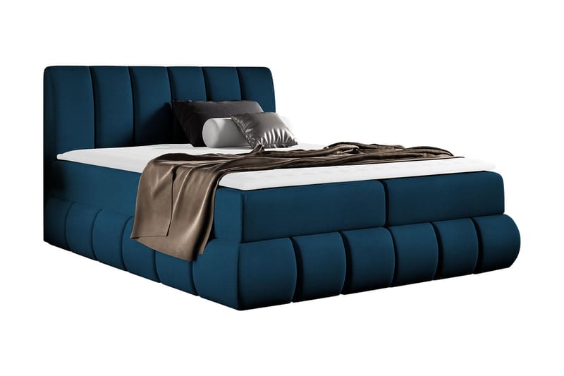 Kontinentalseng 144x218 cm - Blå - Møbler - Senger - Komplett sengepakke