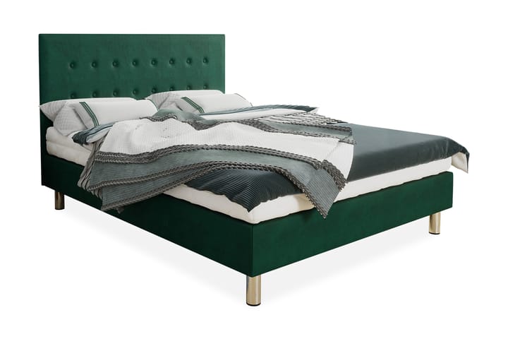 Kontinentalseng Lux 120x204 cm - Grønn - Møbler - Senger - Sengeramme & sengestamme