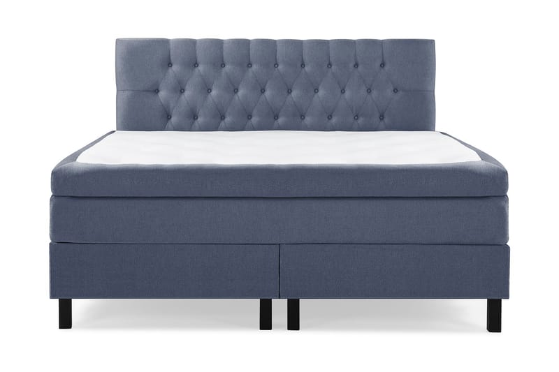 Kontinentalseng Olivia 160x200 Polyeter - Mørkeblå - Møbler - Senger - Komplett sengepakke