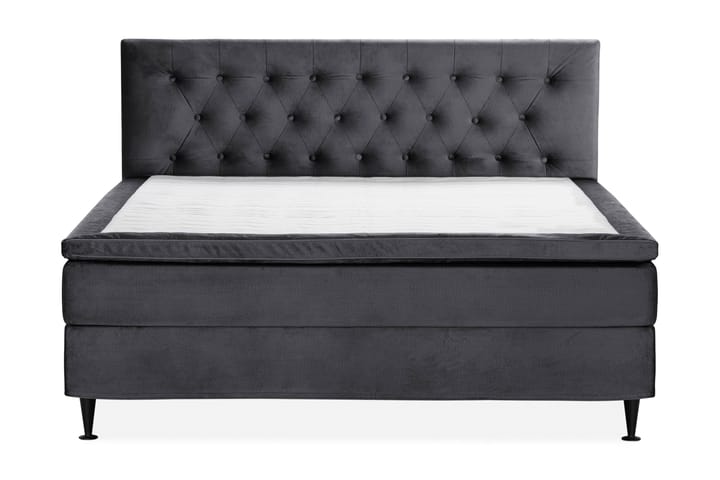Sengepakke Chilla Pluss Kontinentalseng 180x200 cm - Mørkegrå - Møbler - Senger - Komplett sengepakke