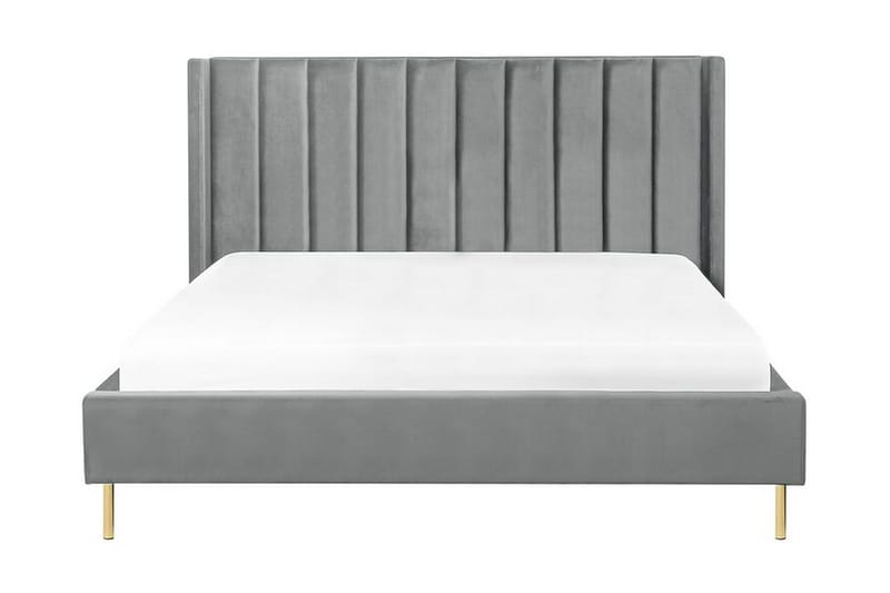 Dobbeltseng Barkerud 160x200 cm - Grå - Møbler - Senger - Sengeramme & sengestamme