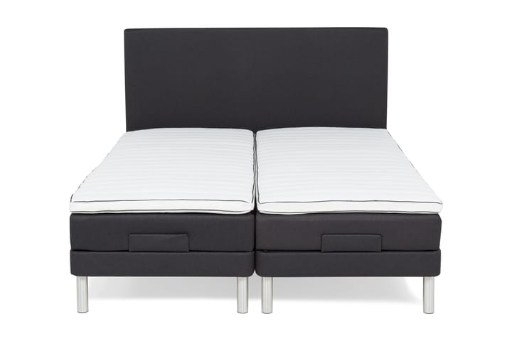 Regulerbar Seng OPAL 180x200 Mørkegrå - Svart - Møbler - Senger - Komplett sengepakke