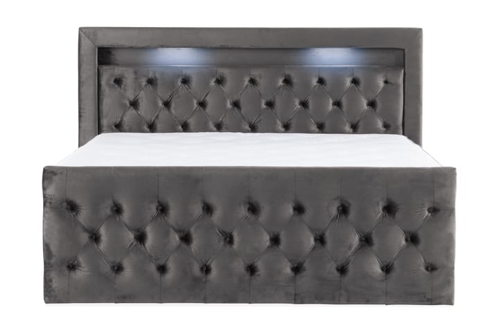 Altaneira Sengepakke 160x200 med Skuffeoppbevaring - Mørkegrå - Møbler - Senger - Komplett sengepakke