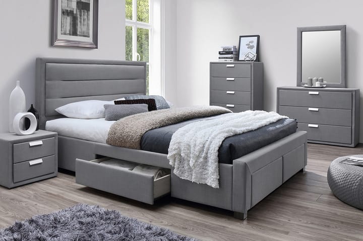 Seng CAREN med 4 skuffer 160x200 cm uten madrass - Møbler - Senger - Sengeramme & sengestamme