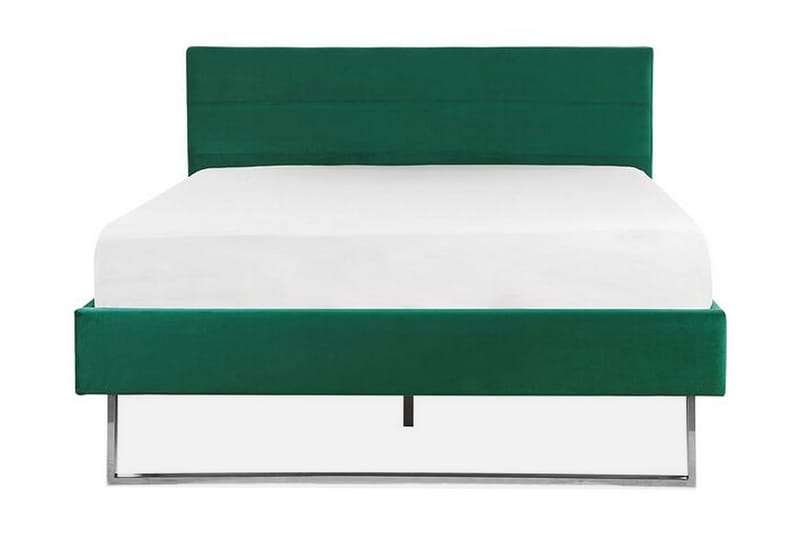 Seng Chinou 140x200 cm - Grønn/Fløyel - Møbler - Senger - Sengeramme & sengestamme