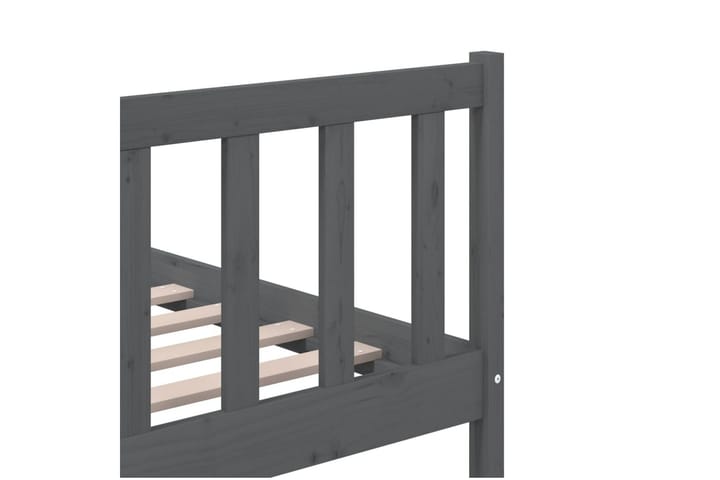 Sengeramme grå heltre 160x200 cm - Grå - Møbler - Senger - Sengeramme & sengestamme