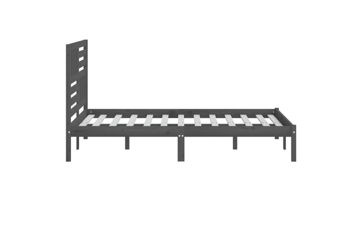 Sengeramme grå heltre furu 120x200 cm - Grå - Møbler - Senger - Sengeramme & sengestamme