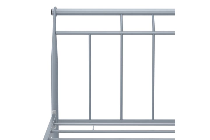 Sengeramme grå metall 90x200 cm - Grå - Møbler - Senger - Sengeramme & sengestamme