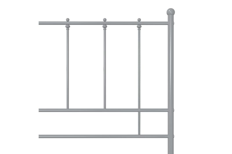 Sengeramme grå metall 90x200 cm - Grå - Møbler - Senger - Sengeramme & sengestamme