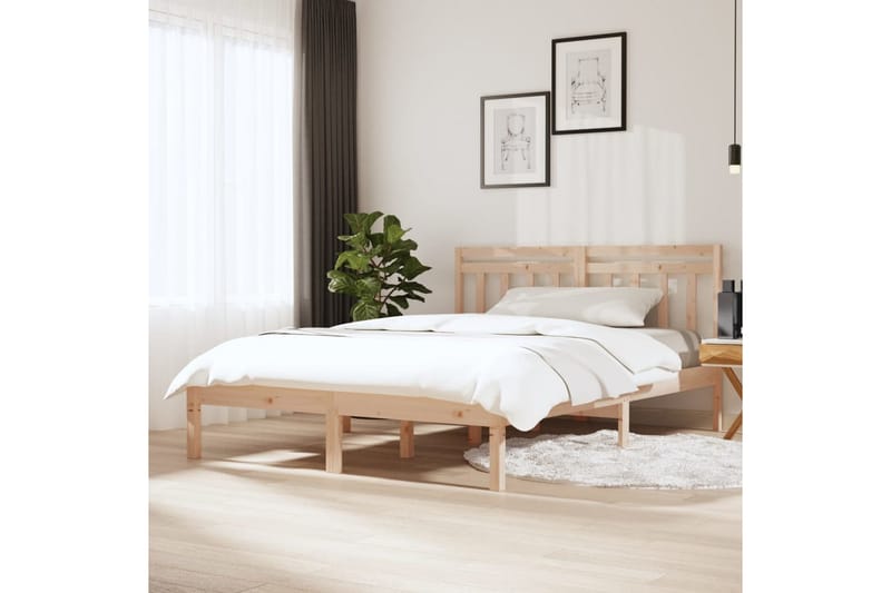 Sengeramme heltre 150x200 cm 5FT King Size - Brun - Møbler - Senger - Sengeramme & sengestamme
