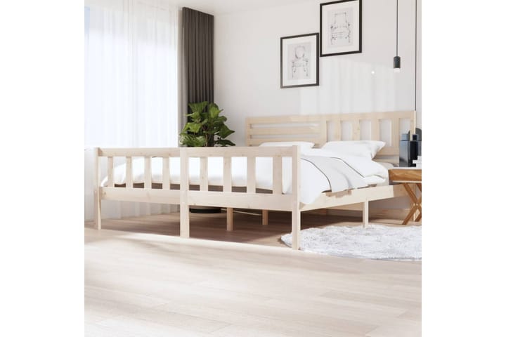 Sengeramme heltre 200x200 cm - Brun - Møbler - Senger - Sengeramme & sengestamme