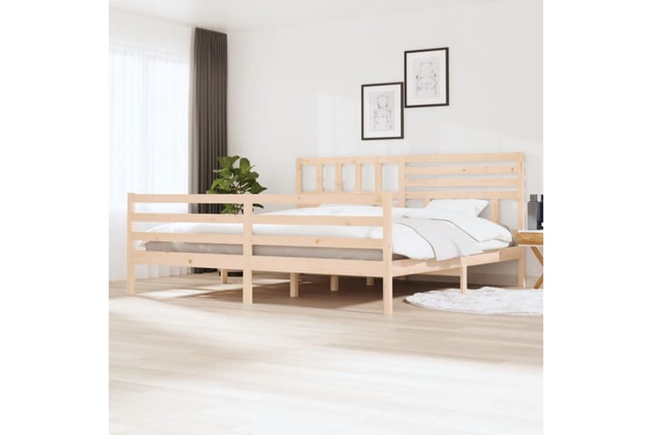 Sengeramme heltre 200x200 cm - Brun - Møbler - Senger - Sengeramme & sengestamme