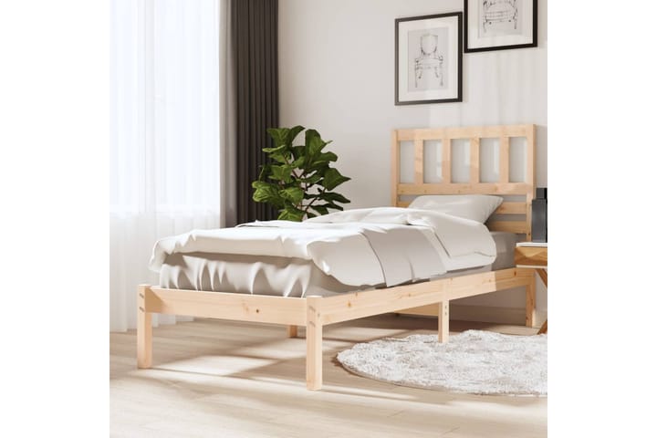 Sengeramme heltre furu 100x200 cm - Brun - Møbler - Senger - Sengeramme & sengestamme