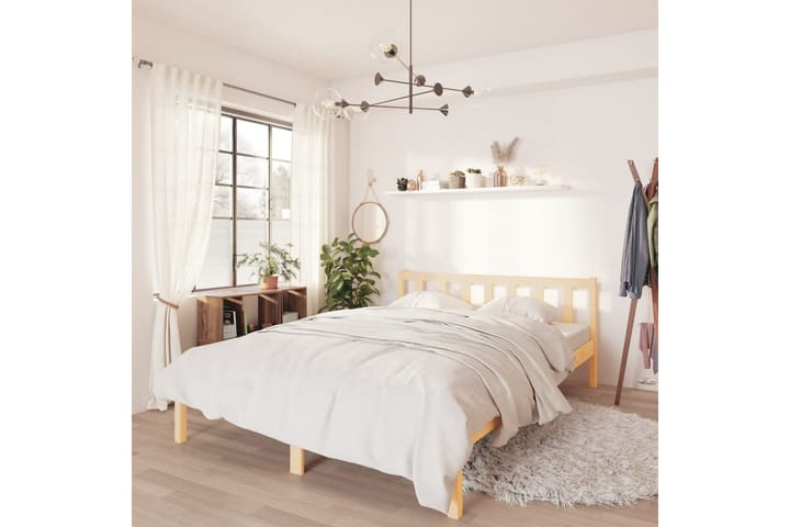 Sengeramme heltre furu 160x200 cm - Brun - Møbler - Senger - Sengeramme & sengestamme