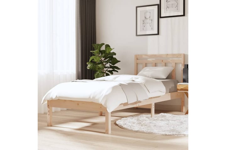 Sengeramme heltre furu 90x200 cm - Brun - Møbler - Senger - Sengeramme & sengestamme