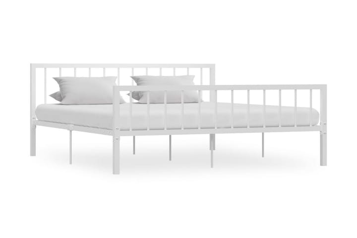 Sengeramme hvit metall 180x200 cm - Hvit - Møbler - Senger - Sengeramme & sengestamme