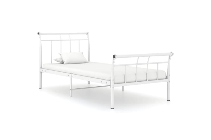 Sengeramme hvit metall 90x200 cm - Hvit - Møbler - Senger - Sengeramme & sengestamme