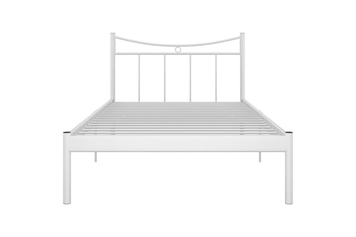 Sengeramme hvit metall og kryssfinÃ©r 100x200 cm - Hvit - Møbler - Senger - Sengeramme & sengestamme