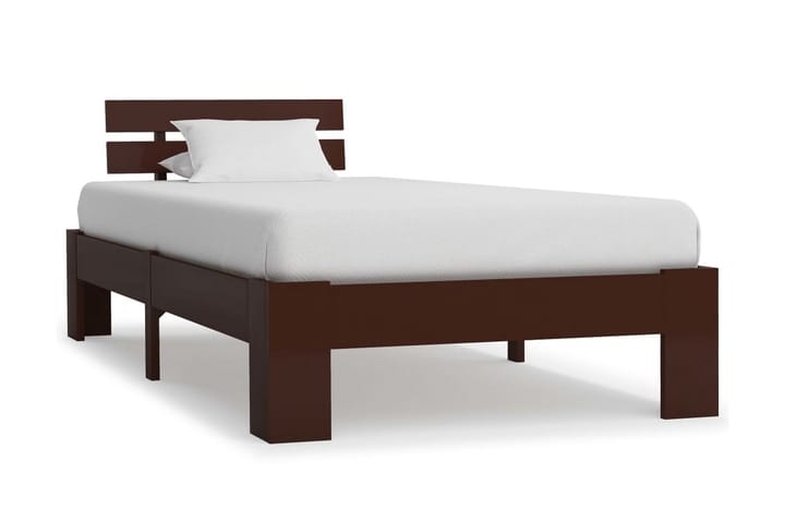 Sengeramme mørkebrun heltre furu 100x200 cm - Brun - Møbler - Senger - Sengeramme & sengestamme