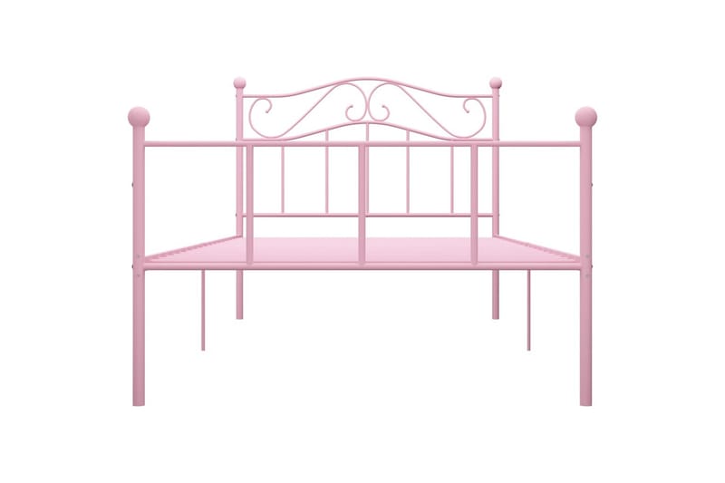 Sengeramme rosa metall 100x200 cm - Rosa - Møbler - Senger - Sengeramme & sengestamme