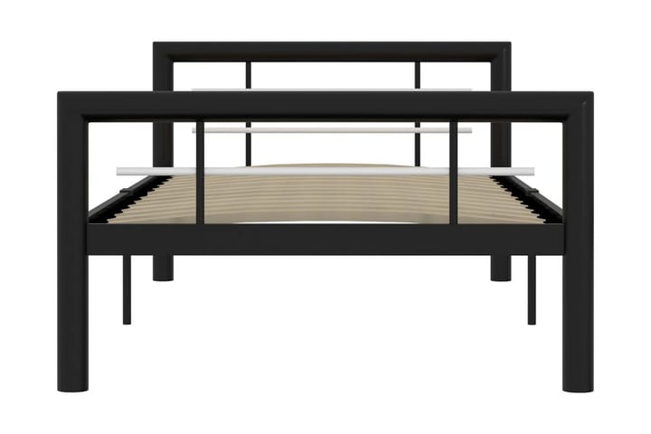 Sengeramme svart og hvit metall 90x200 cm - Svart - Møbler - Senger - Sengeramme & sengestamme