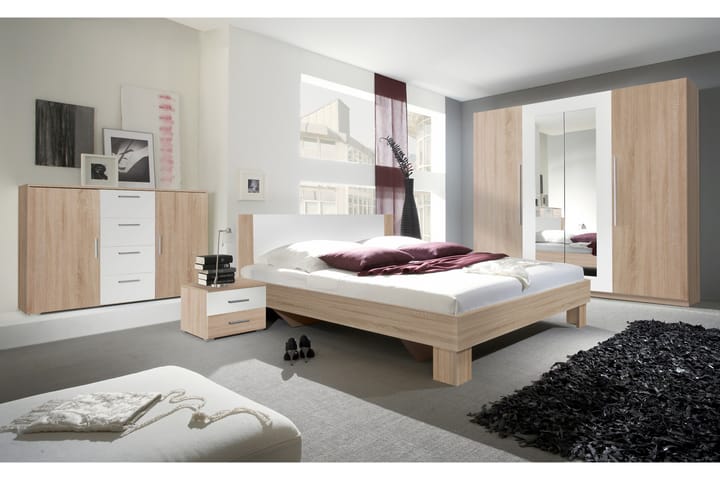 Sengeramme Tikob 160x200 cm - Natur / Hvit - Møbler - Senger - Sengeramme & sengestamme