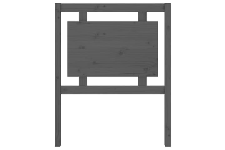 Sengegavl grå 80,5x4x100 cm heltre furu - Grå - Møbler - Senger - Sengetilbehør - Sengegavl