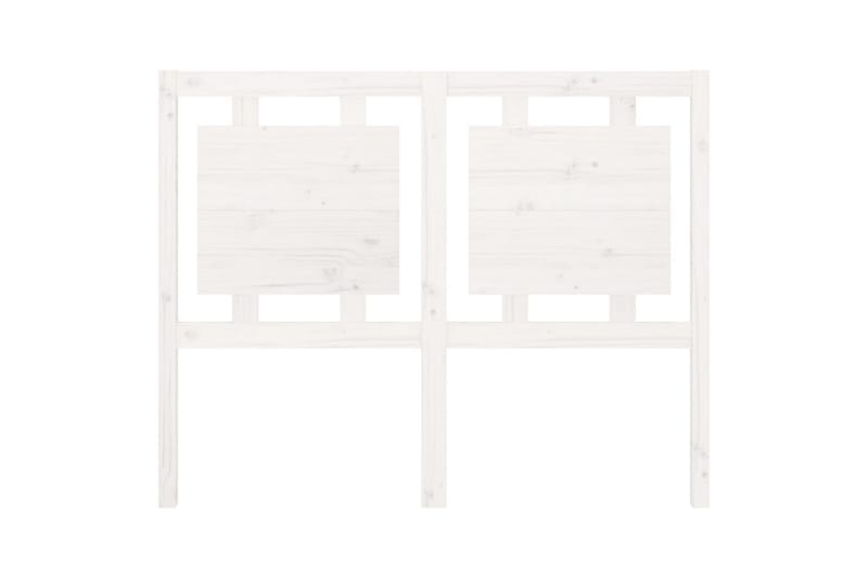 Sengegavl hvit 125,5x4x100 cm heltre furu - Hvit - Møbler - Senger - Sengetilbehør - Sengegavl