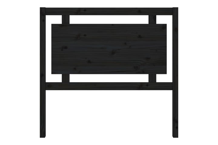 Sengegavl svart 105,5x4x100 cm heltre furu - Svart - Møbler - Senger - Sengetilbehør - Sengegavl