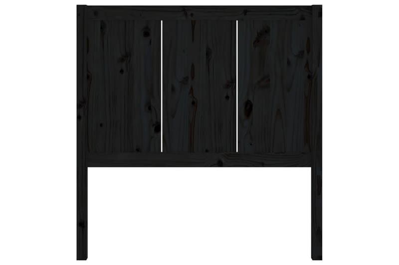 Sengegavl svart 80,5x4x100 cm heltre furu - Svart - Møbler - Senger - Sengetilbehør - Sengegavl