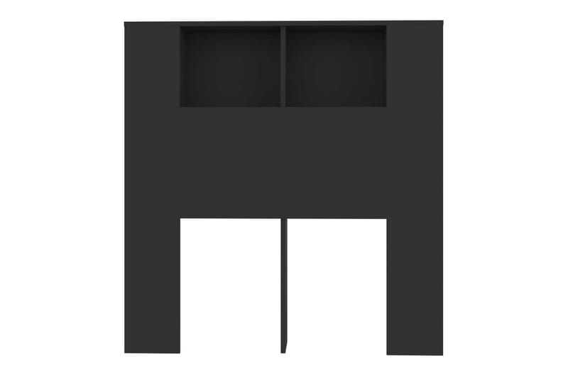 Sengegavlskap svart 100x18,5x104,5 cm - Svart - Møbler - Senger - Sengetilbehør - Sengegavl